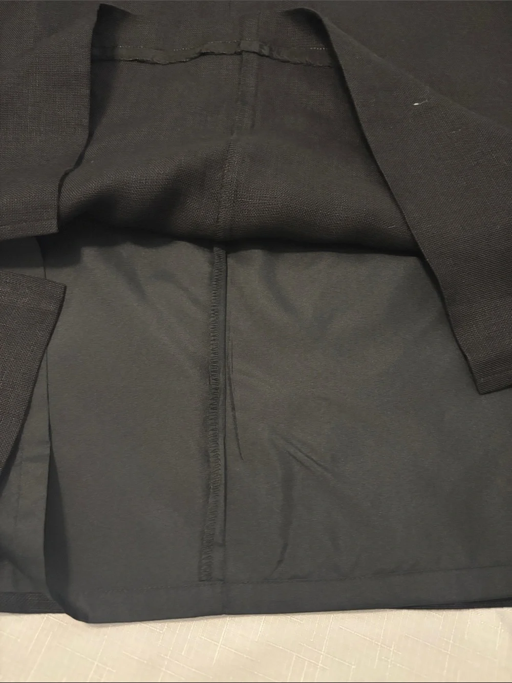 VTG Talbots Black Irish 100% Linen Pencil Skirt SZ 14 Fully lined 90s minimalist